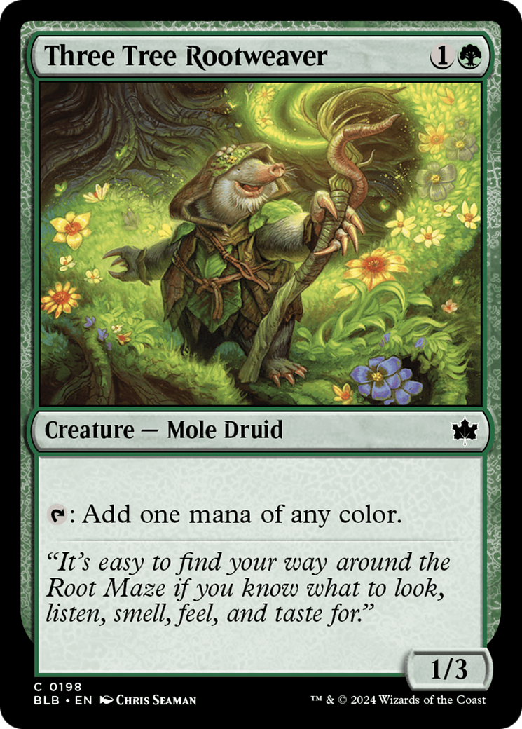 Three Tree Rootweaver (198) Foil - Bloomburrow