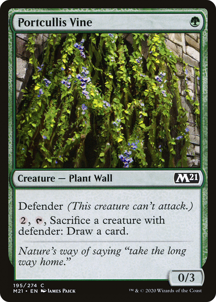 Portcullis Vine (195) Foil - Core Set 2021
