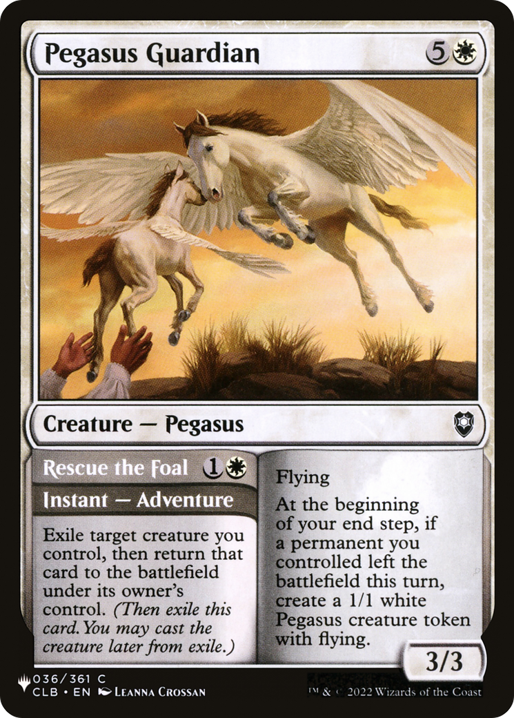 Pegasus Guardian // Rescue the Foal (CLB-36) - The List