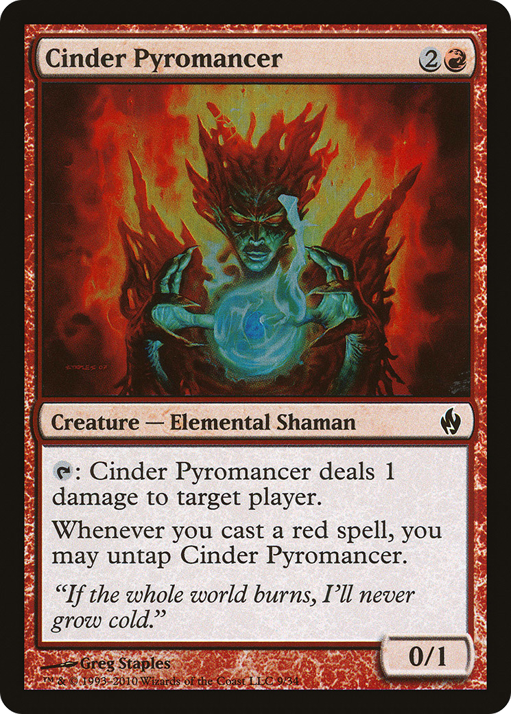 Cinder Pyromancer (009) Foil - Premium Deck Series: Fire and Lightning