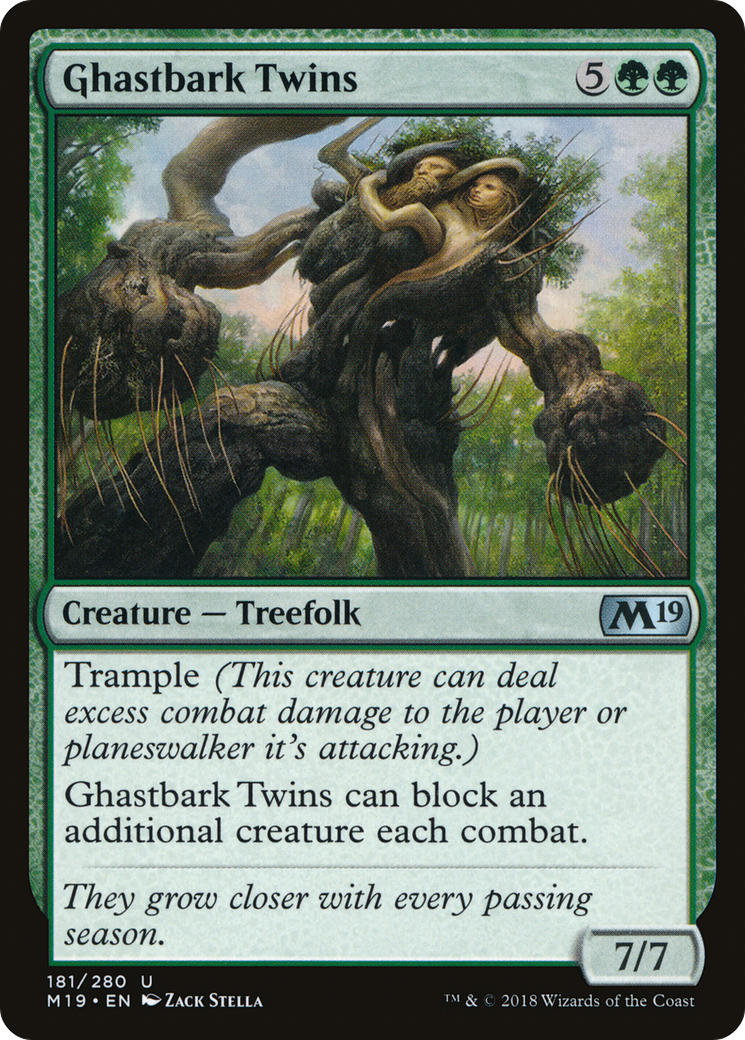 Ghastbark Twins (181) Foil - Core Set 2019