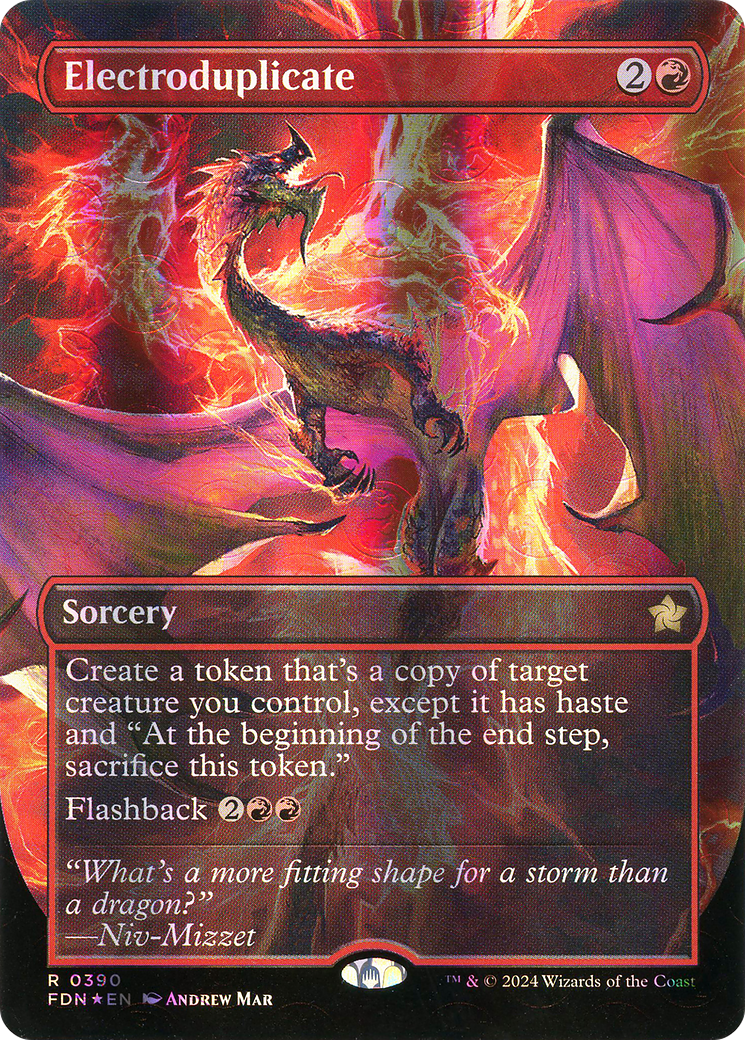 Electroduplicate (Borderless) (Mana Foil) (390) Foil - Foundations