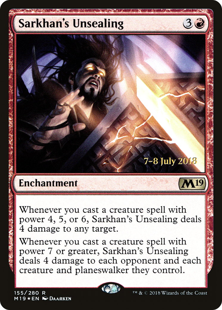 Sarkhan's Unsealing (155s) Foil - Core Set 2019 Promos