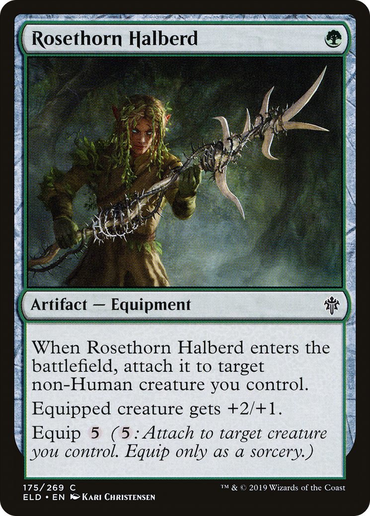 Rosethorn Halberd (175) - Throne of Eldraine