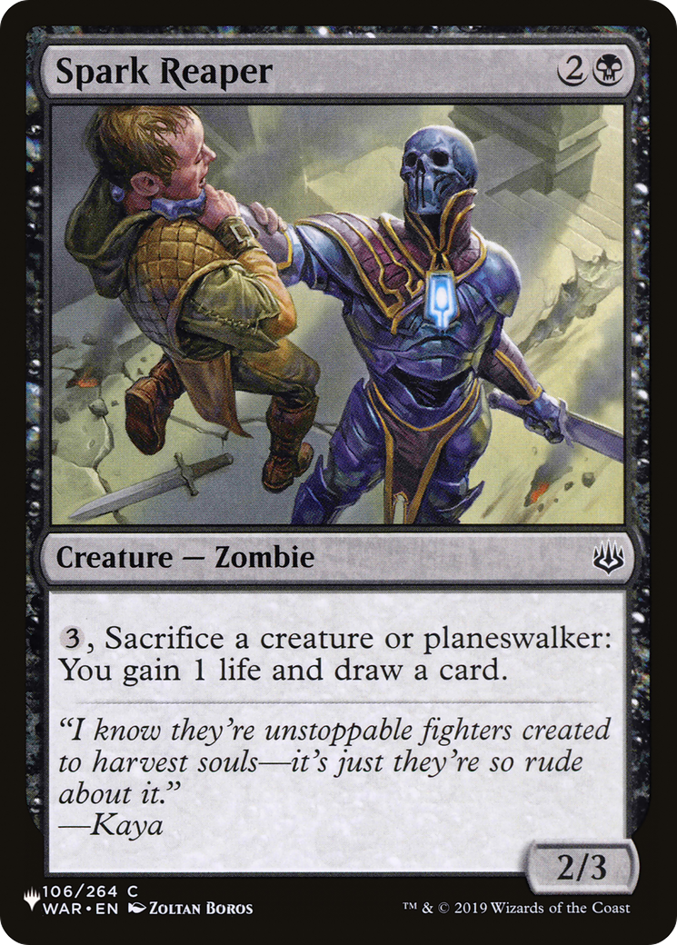 Spark Reaper (WAR-106) - The List