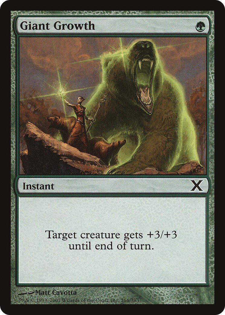 Giant Growth (266) Foil - Tenth Edition