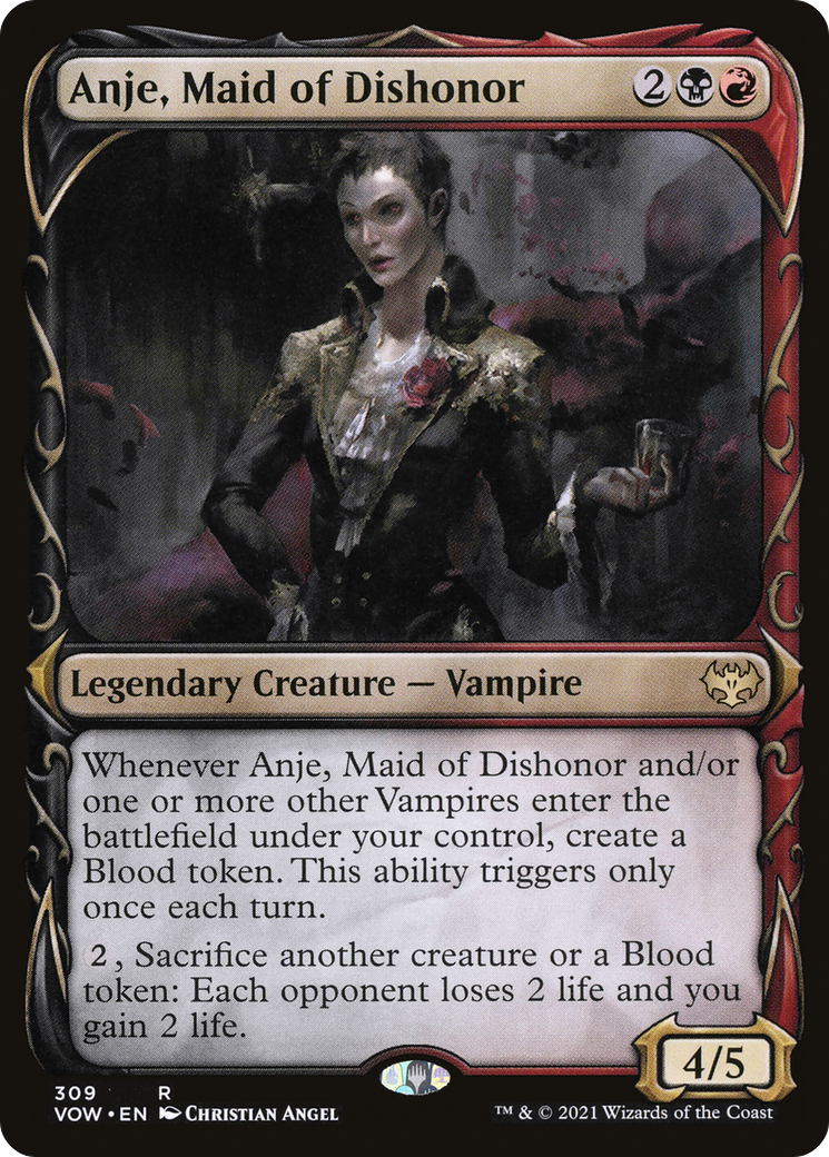 Anje, Maid of Dishonor (Showcase) (309) Foil - Innistrad: Crimson Vow