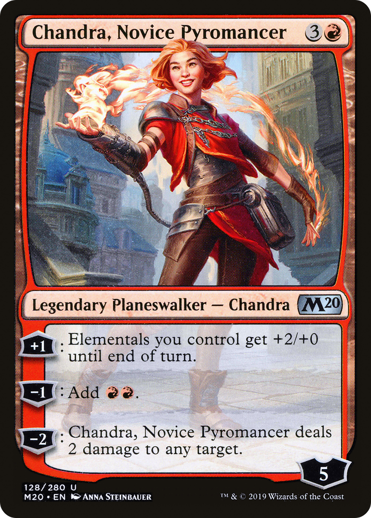 Chandra, Novice Pyromancer (128) Foil - Core Set 2020