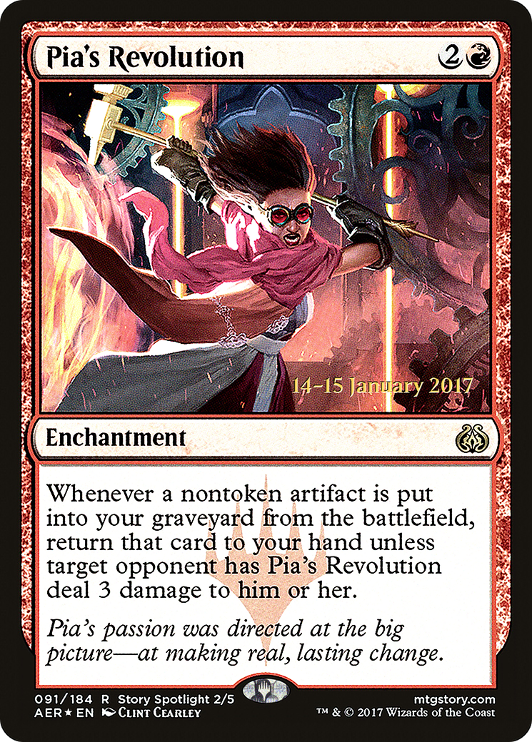 Pia's Revolution (91s) Foil - Aether Revolt Promos