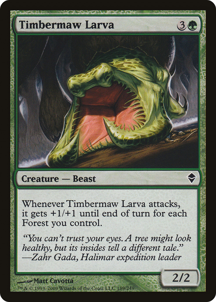 Timbermaw Larva (189) Foil - Zendikar