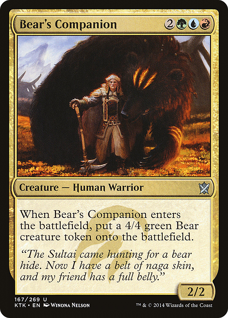 Bear's Companion (167) - Khans of Tarkir