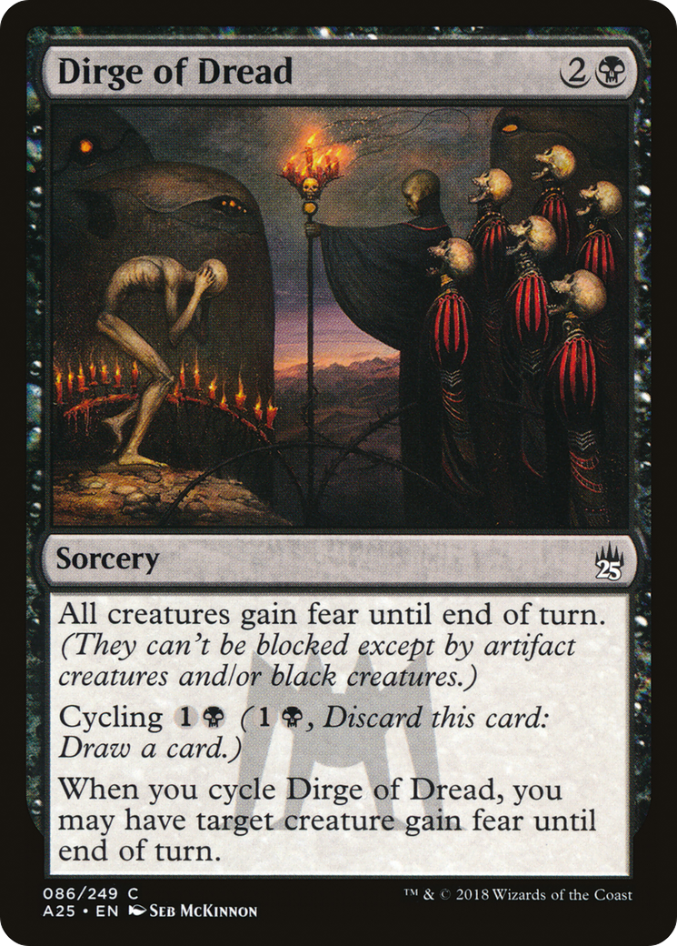 Dirge of Dread (086) Foil - Masters 25