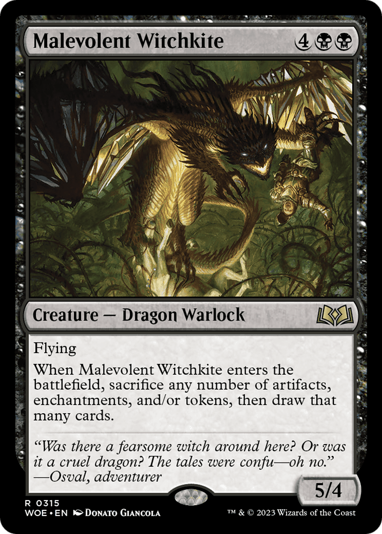 Malevolent Witchkite (315) Foil - Wilds of Eldraine