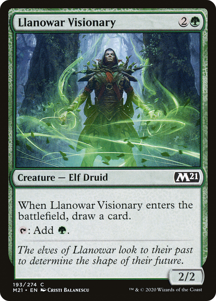 Llanowar Visionary (193) Foil - Core Set 2021