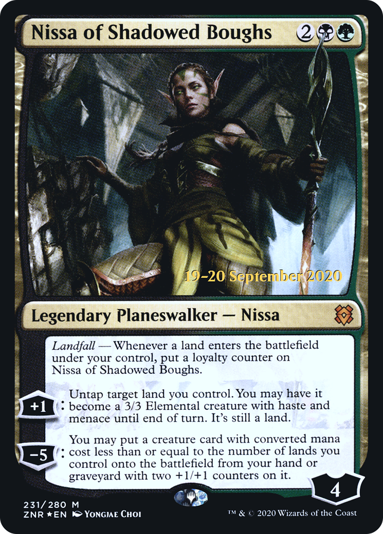 Nissa of Shadowed Boughs (231) Foil - Zendikar Rising Promos