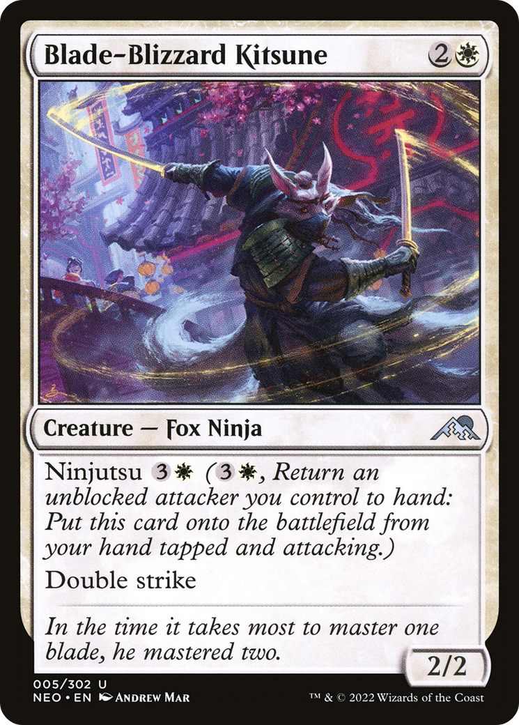 Blade-Blizzard Kitsune (005) - Kamigawa: Neon Dynasty