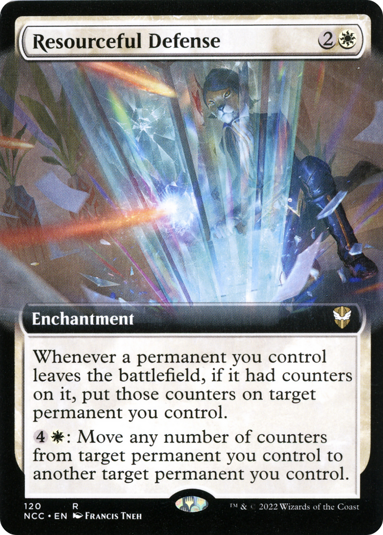 Resourceful Defense (Extended Art) (120) - New Capenna Commander