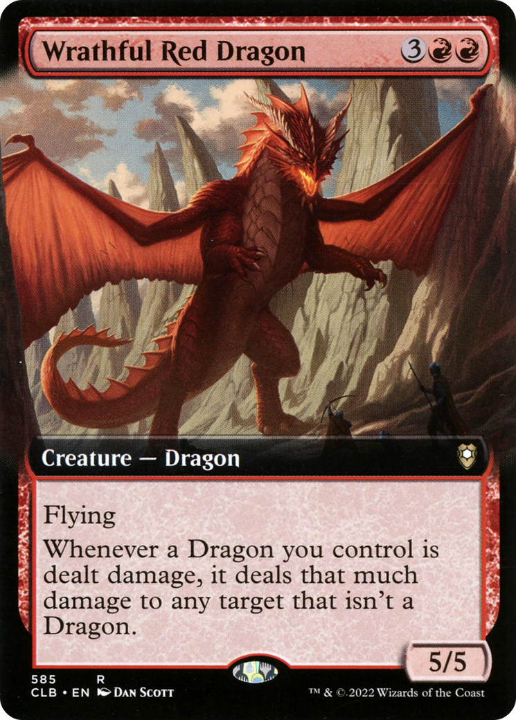 Wrathful Red Dragon (Extended Art) (585) - Commander Legends: Battle for Baldur's Gate