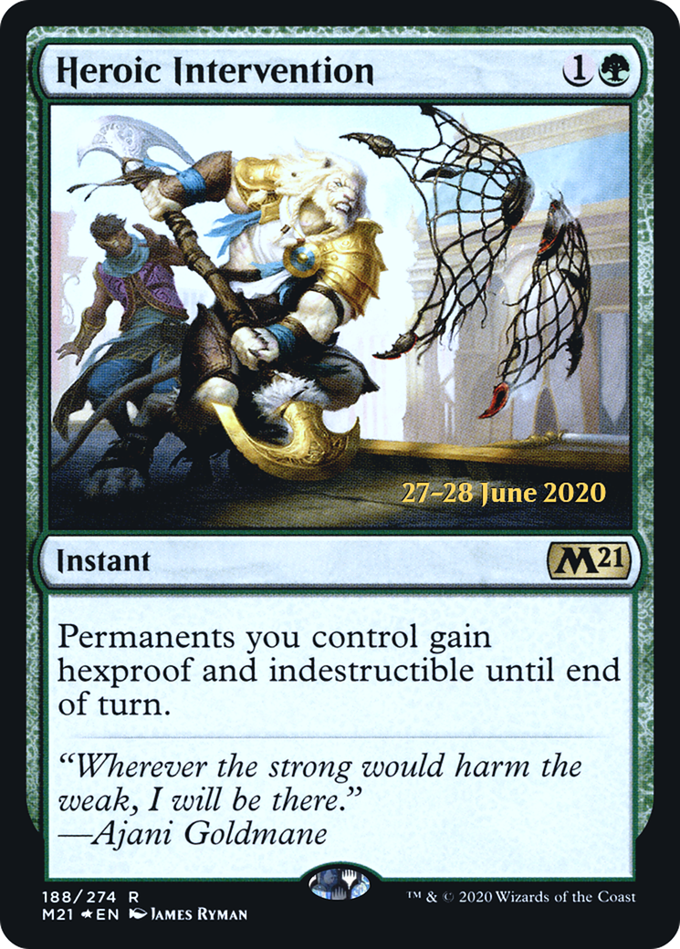 Heroic Intervention (188s) Foil - Core Set 2021 Promos