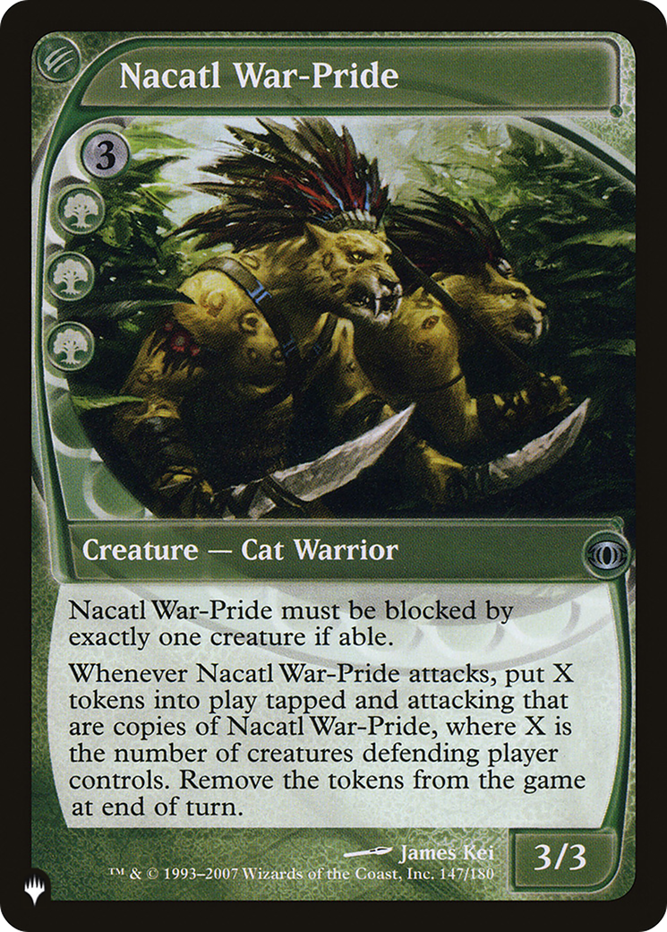 Nacatl War-Pride (FUT-147) - The List