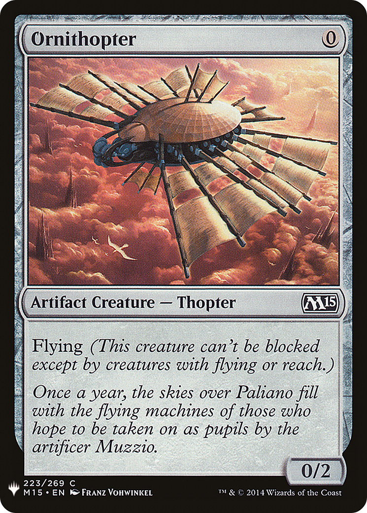 Ornithopter (M15-223) - The List