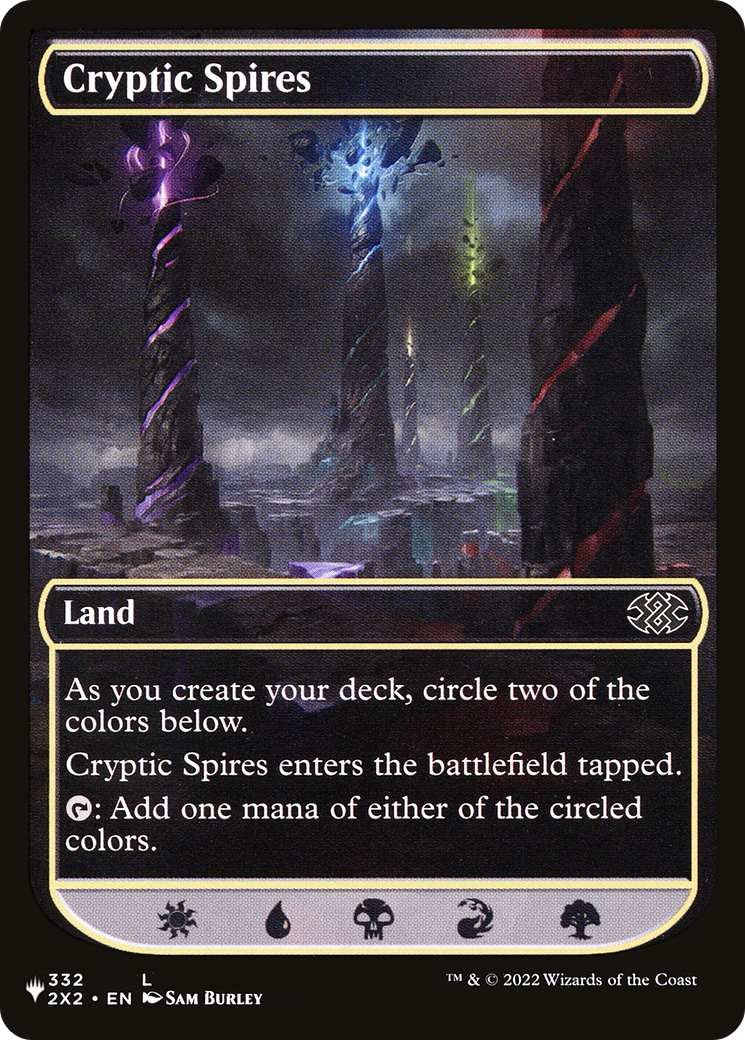 Cryptic Spires (2X2-332) - The List