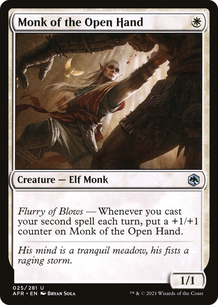 Monk of the Open Hand (025) Foil - Adventures in the Forgotten Realms