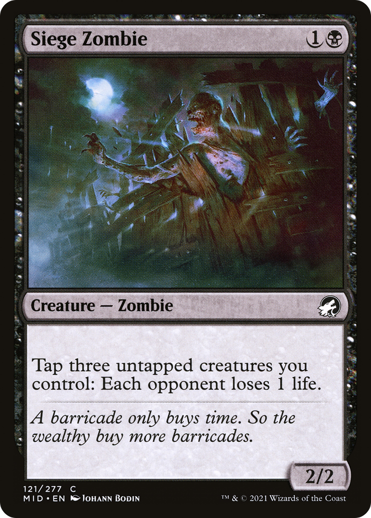 Siege Zombie (121) Foil - Innistrad: Midnight Hunt
