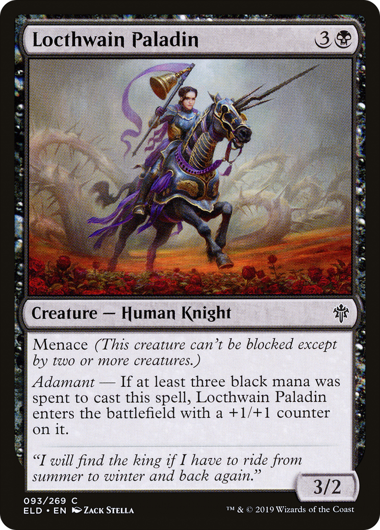 Locthwain Paladin (093) Foil - Throne of Eldraine