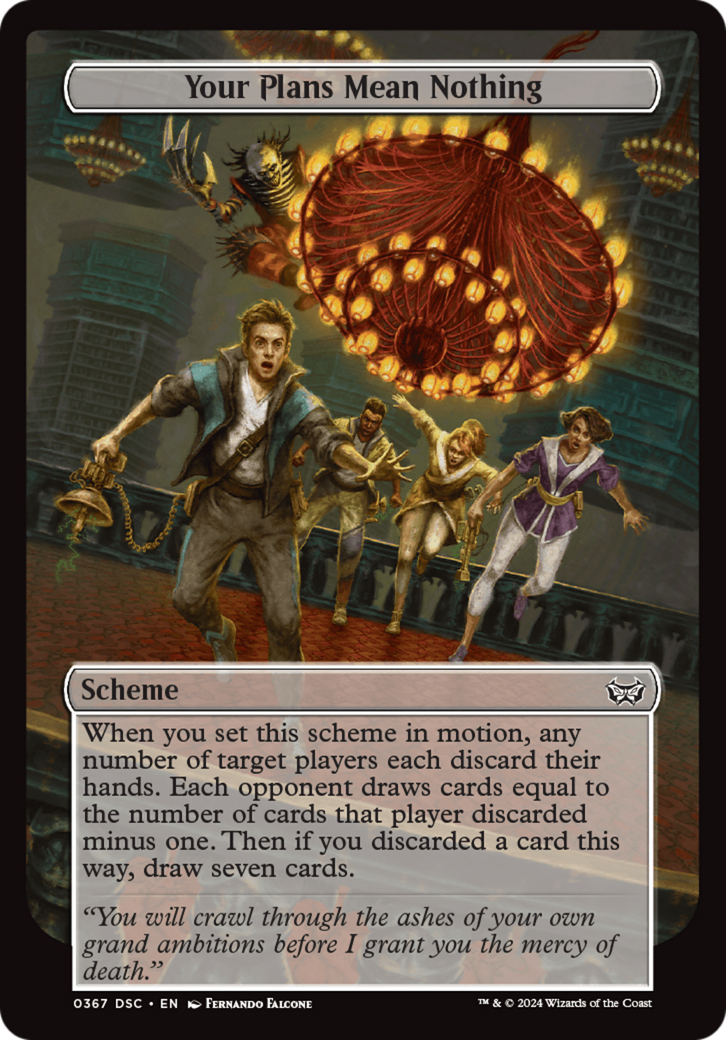 Your Plans Mean Nothing (Full Art) (367) - Duskmourn: House of Horror Commander