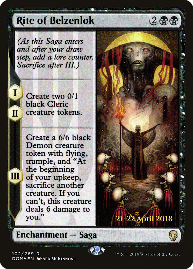 Rite of Belzenlok (102) Foil - Dominaria Promos