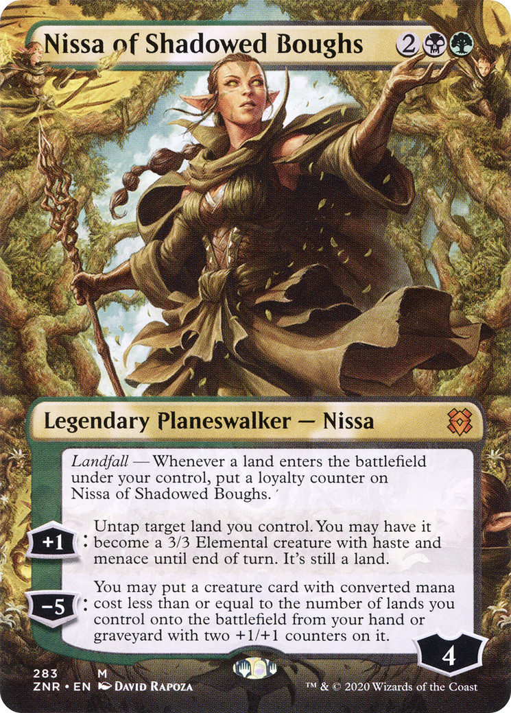 Nissa of Shadowed Boughs (Borderless) (283) - Zendikar Rising