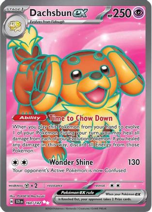 Dachsbun ex (Full Art) (160) Holofoil - Stellar Crown