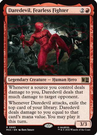 Daredevil, Fearless Fighter (685) Foil - Commander: Marvel Super Heroes