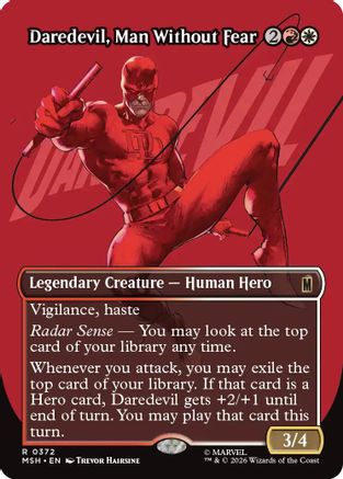 Daredevil, Man Without Fear (Borderless Logo) (372) Foil - Marvel Super Heroes