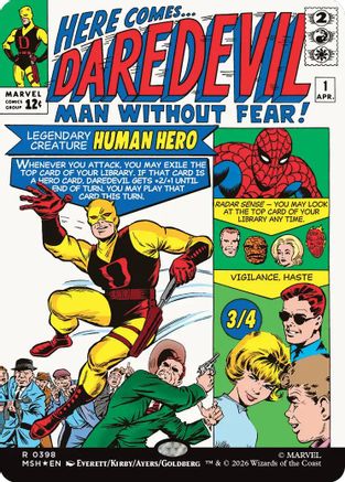 Daredevil, Man Without Fear (Classic Comic) (398) Foil - Marvel Super Heroes