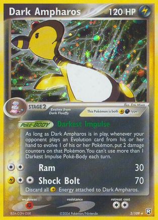 Dark Ampharos (2) Holofoil - Team Rocket Returns
