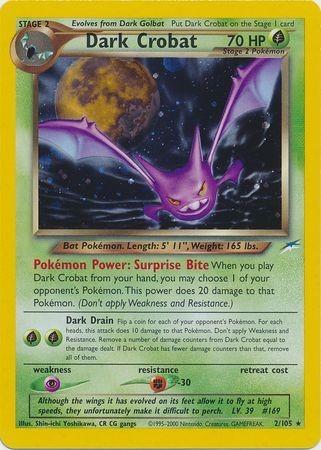 Dark Crobat (2) (Unlimited) Holofoil - Neo Destiny