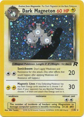 Dark Magneton (11) (Unlimited) Holofoil - Team Rocket