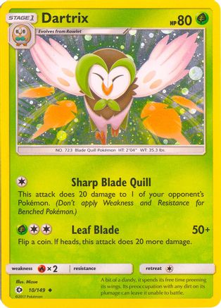 Dartrix (Cosmos Holo) (Blister Exclusive) (10) Holofoil - Sun & Moon