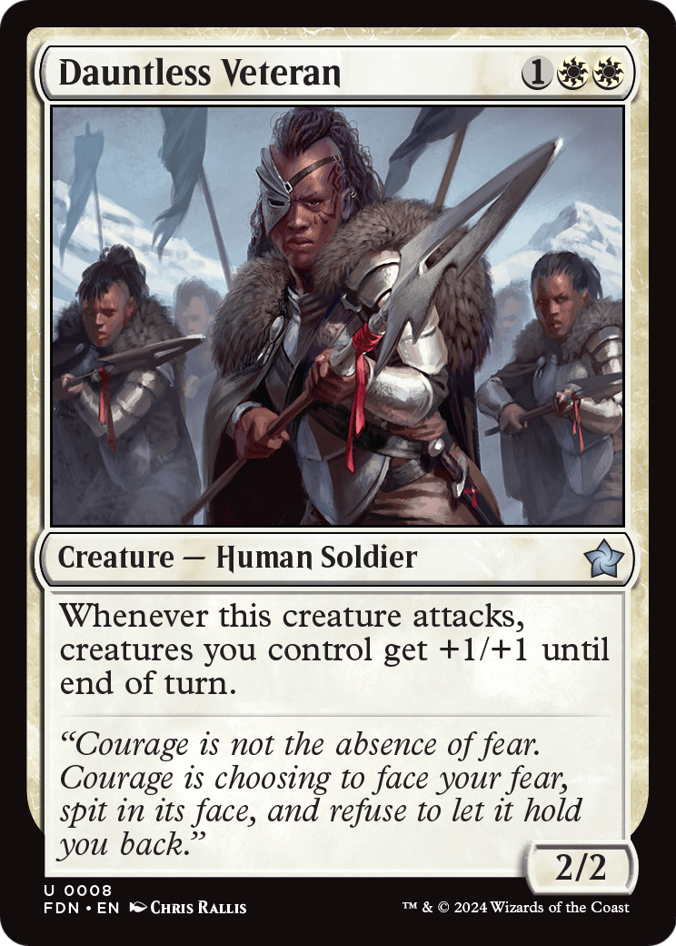Dauntless Veteran (008) Foil - Foundations