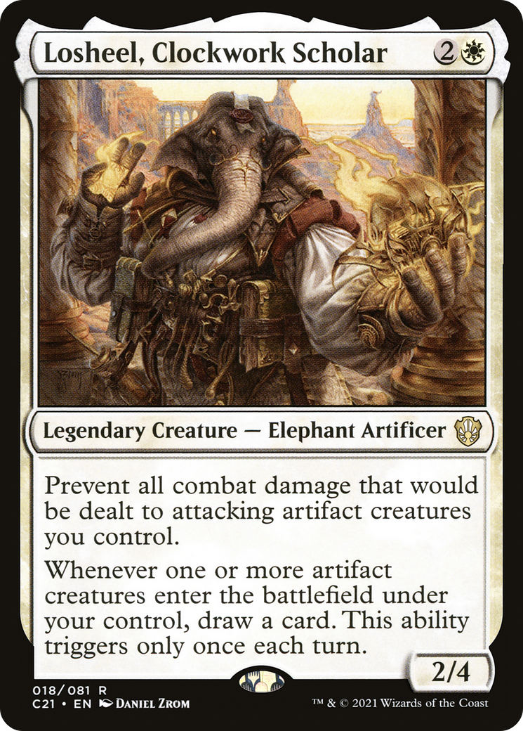 Losheel, Clockwork Scholar (018) - Commander 2021