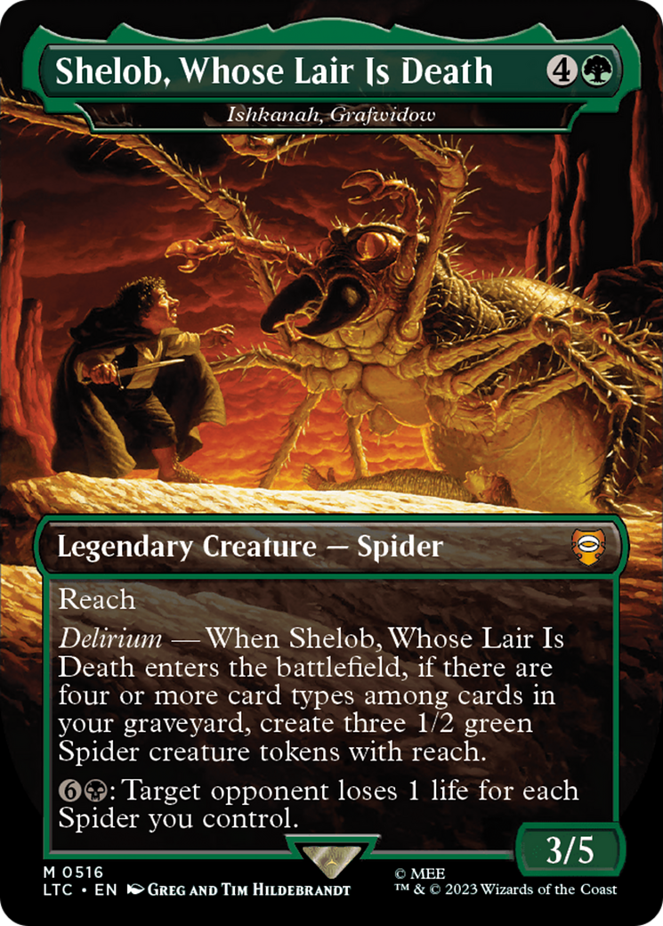 Shelob, Whose Lair Is Death – Ishkanah, Grafwidow (Borderless) (516) - Tales of Middle-earth Commander
