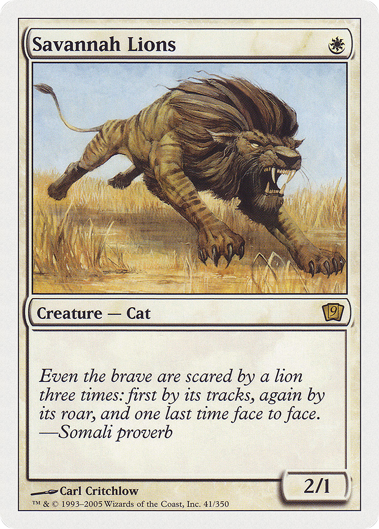 Savannah Lions (041) - Ninth Edition
