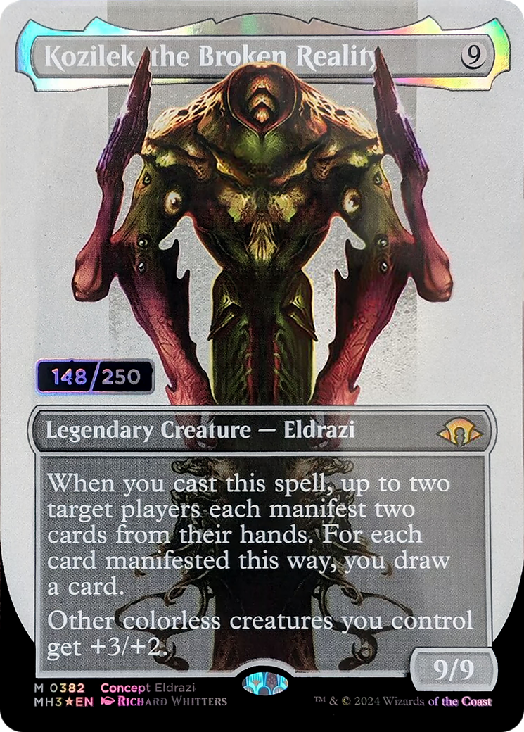 Kozilek, the Broken Reality (Borderless) (Serial Numbered) (382) Foil - Modern Horizons 3