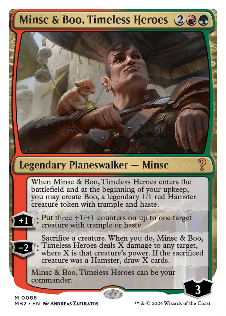 Minsc & Boo, Timeless Heroes (White Border) (088) - Mystery Booster 2