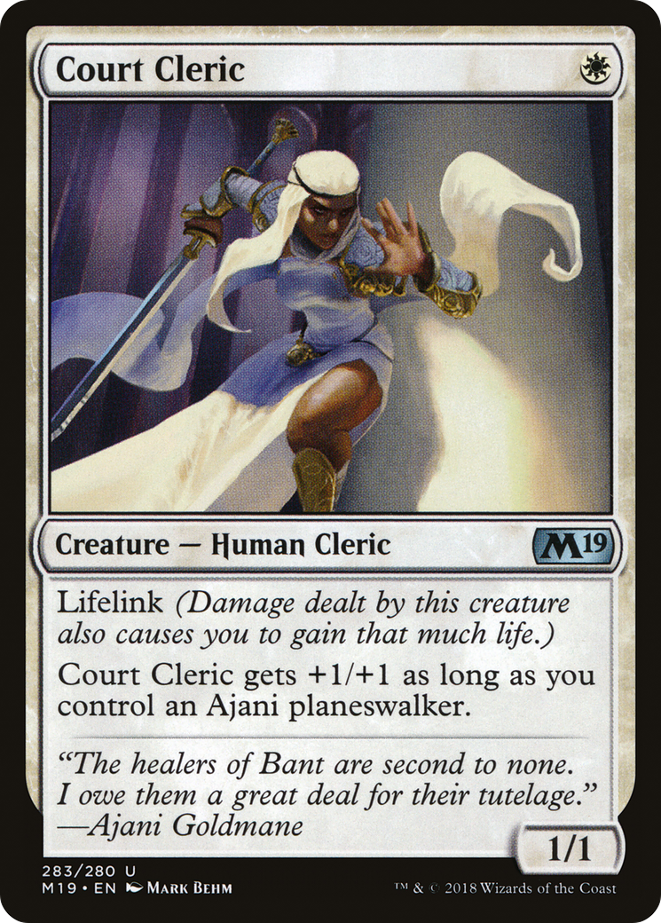 Court Cleric (283) - Core Set 2019