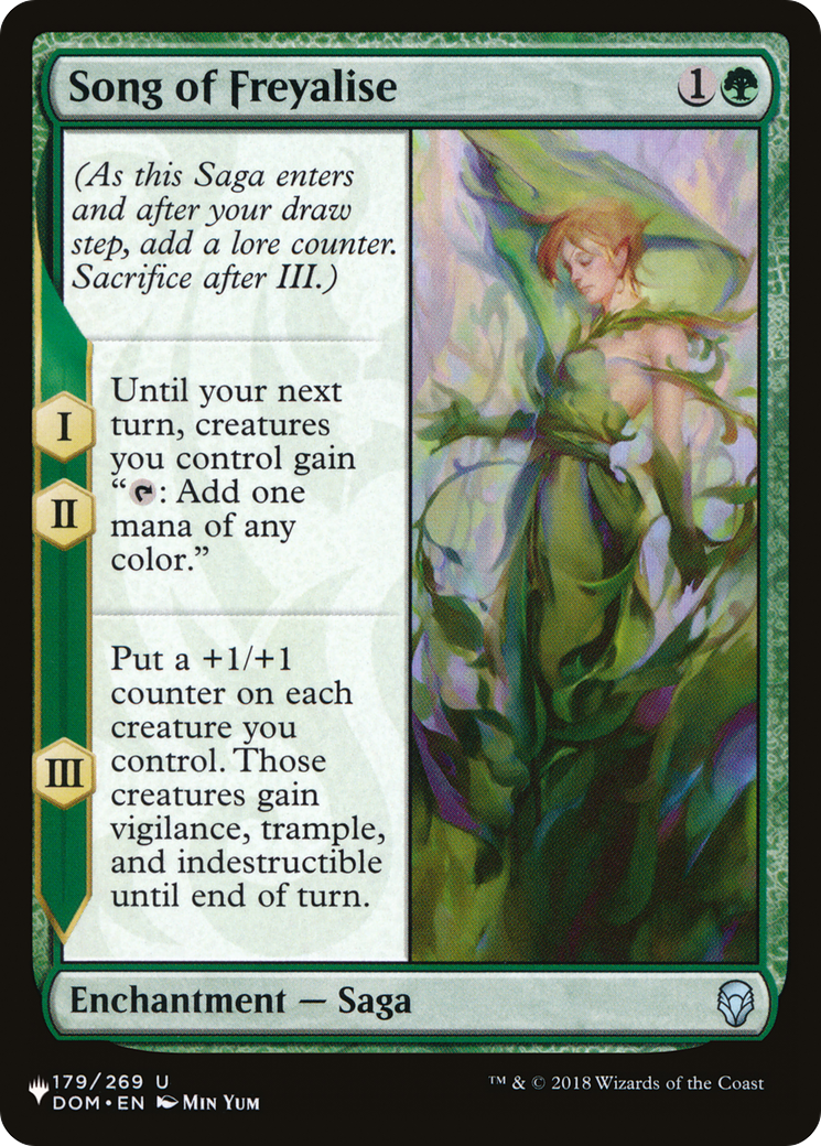 Song of Freyalise (DOM-179) - The List