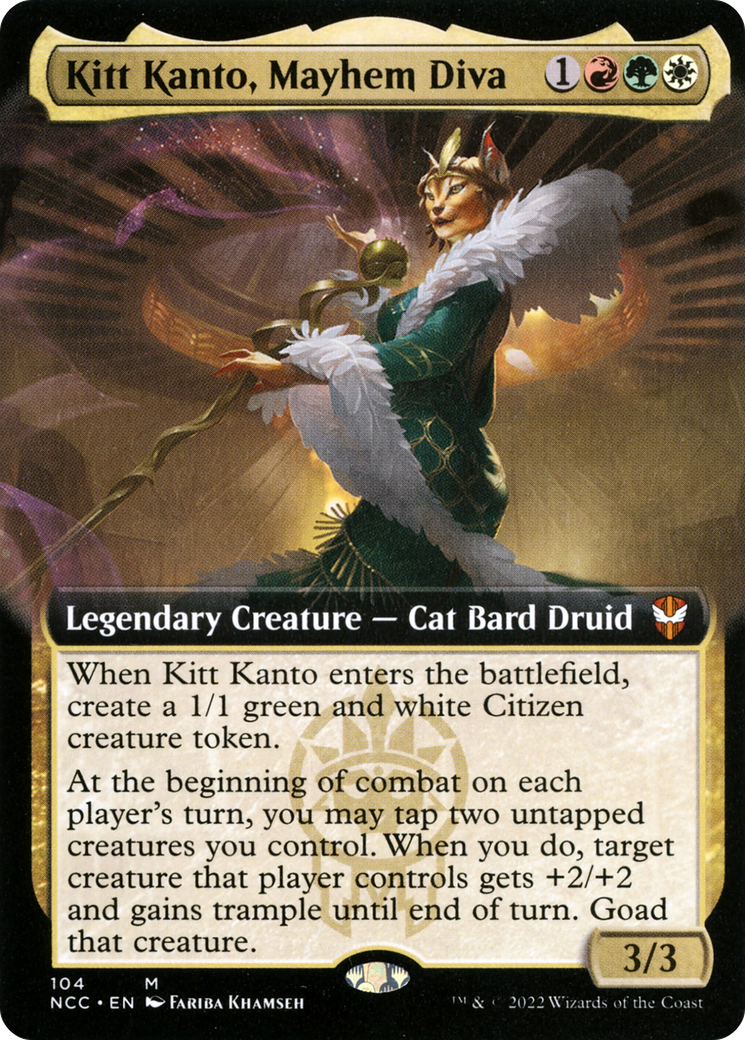 Kitt Kanto, Mayhem Diva (Extended Art) (104) Foil - New Capenna Commander