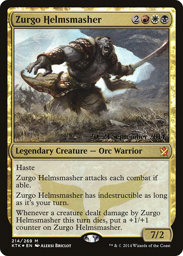 Zurgo Helmsmasher (214) Foil - Khans of Tarkir Promos